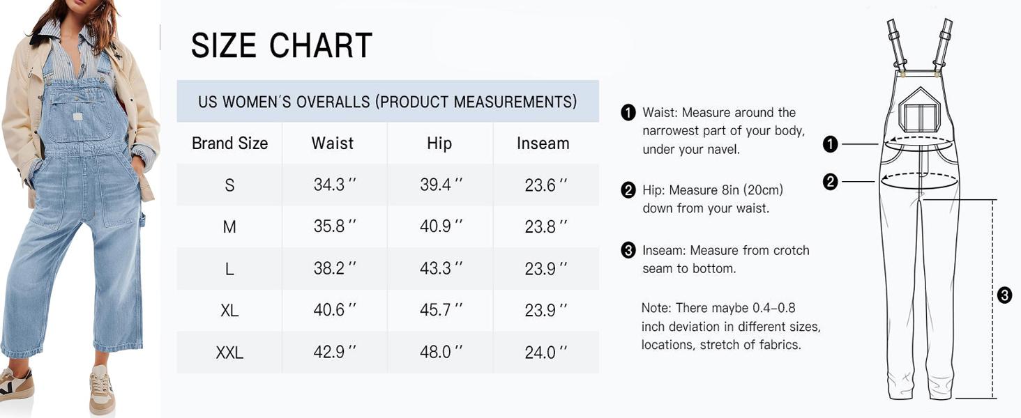 Danedvi Women's Denim Overalls Casual Jumpsuits Loose Fit Adjustable Strap Distressed Bib Jeans Overall Jumpsuits SpringStatements