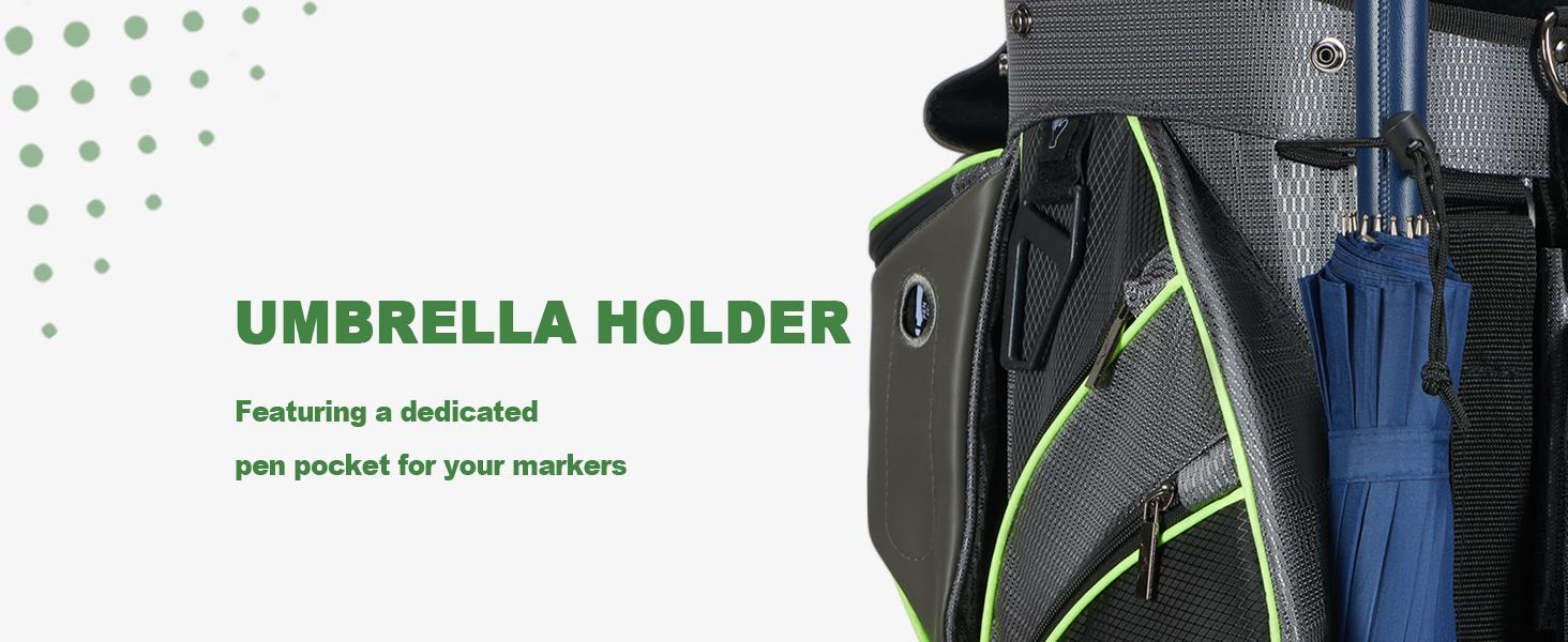 UNIHIMAL 14-Way Golf Cart Bag with Full Length Divider, Premium PU Leather Golf Bag with Plush Top, Magnetic Pocket and Rain Cover for Men