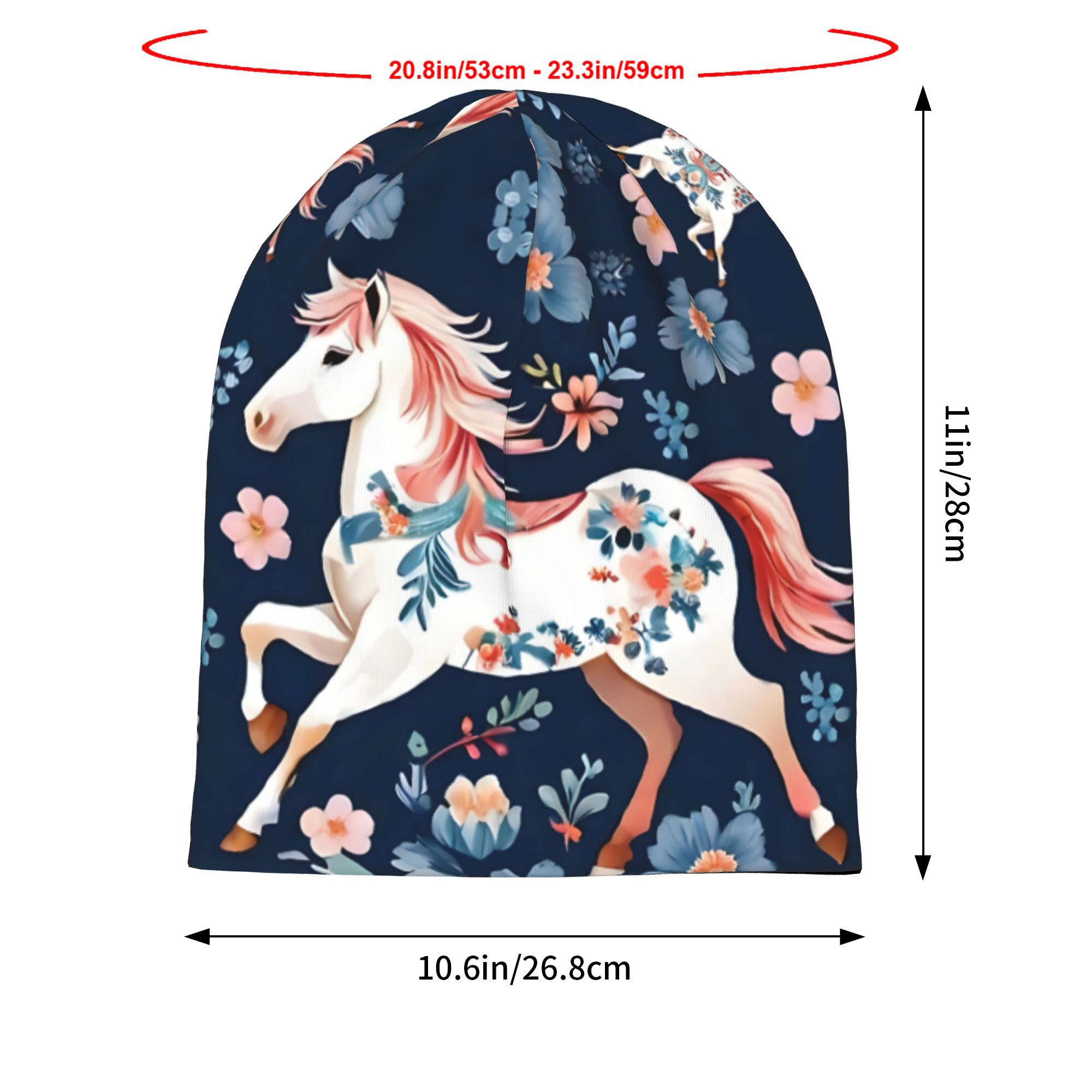 Stylish HorseThemed Beanies Featuring Floral Designs Suitable for Everyone These Soft Hats Include MenS Unique Brimless Caps And Knitted Options