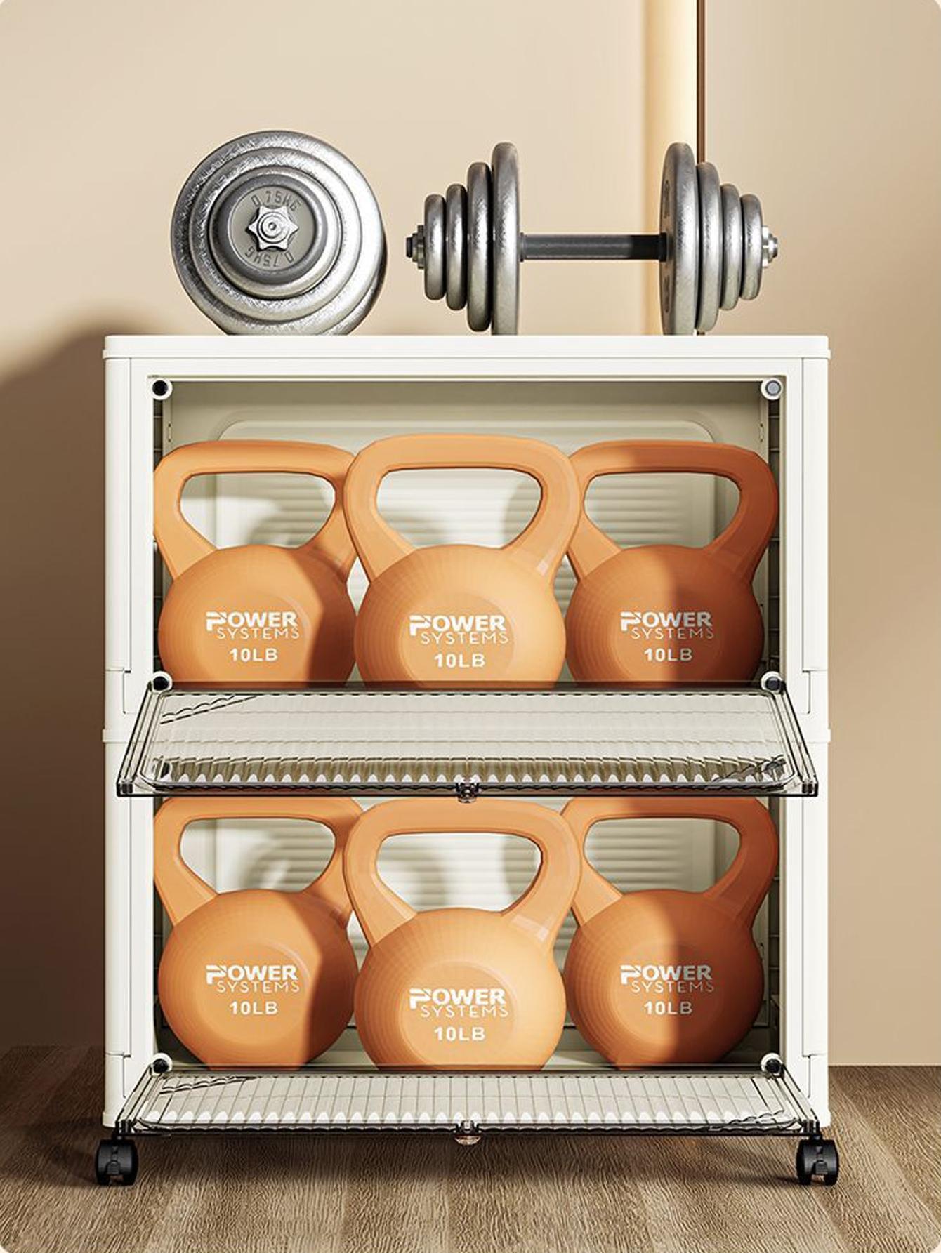 Large Capacity Foldable Storage Box, Collapsible Storage Box, Plastic Mobile Wardrobe Organizer, Clothes Sorting Cabinet, Space-Saving Design for Home Use