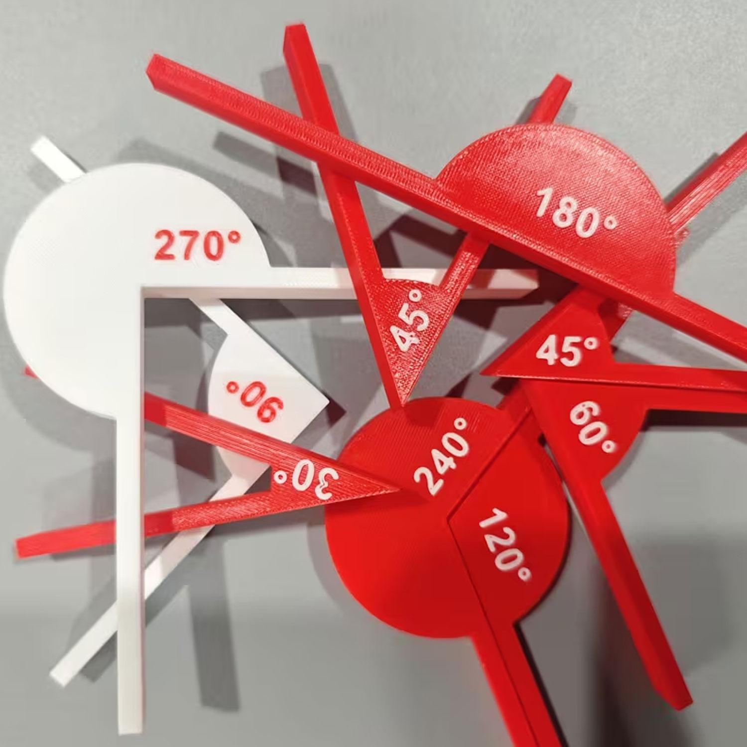 1 set of teaching protractors, mathematical tools, geometric angle display tools, mathematics teaching aids, learning tools, angle cognition tools, textured surfaces