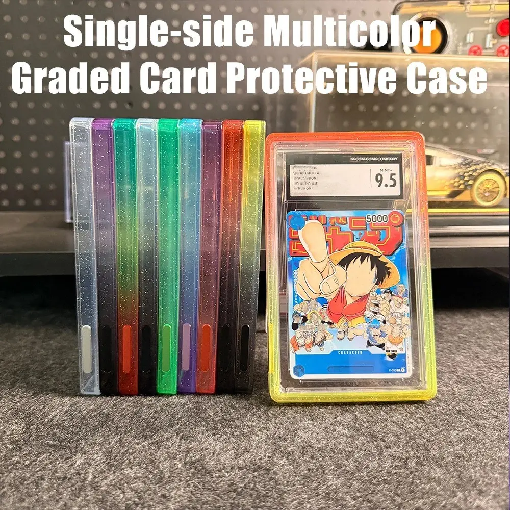 Psa/cgc Grade Cardboard Protection Box, Tpu Gradient Color Protective Layer, Display Stand, Ideal for Collectors, Durable & Secure Storage