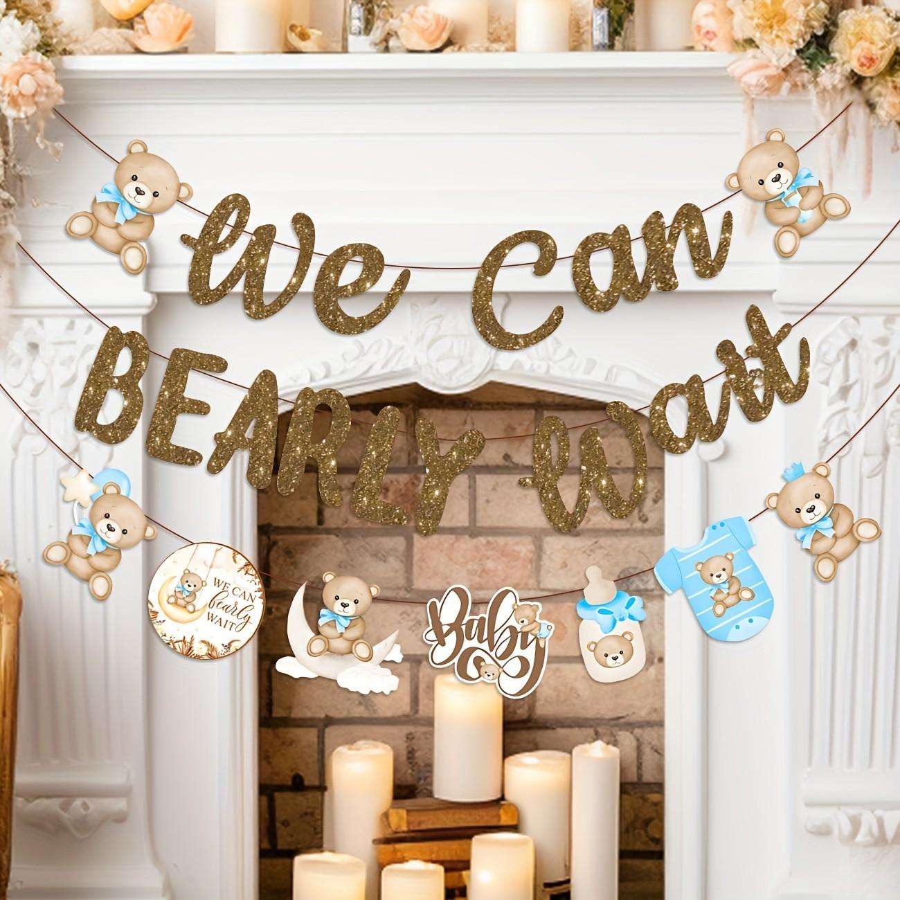 We Can Bearly Wait Banners, Bear Babyshower Banner, Teddy Bear Baby Shower Decorations, Bear Birthday Party Supplies