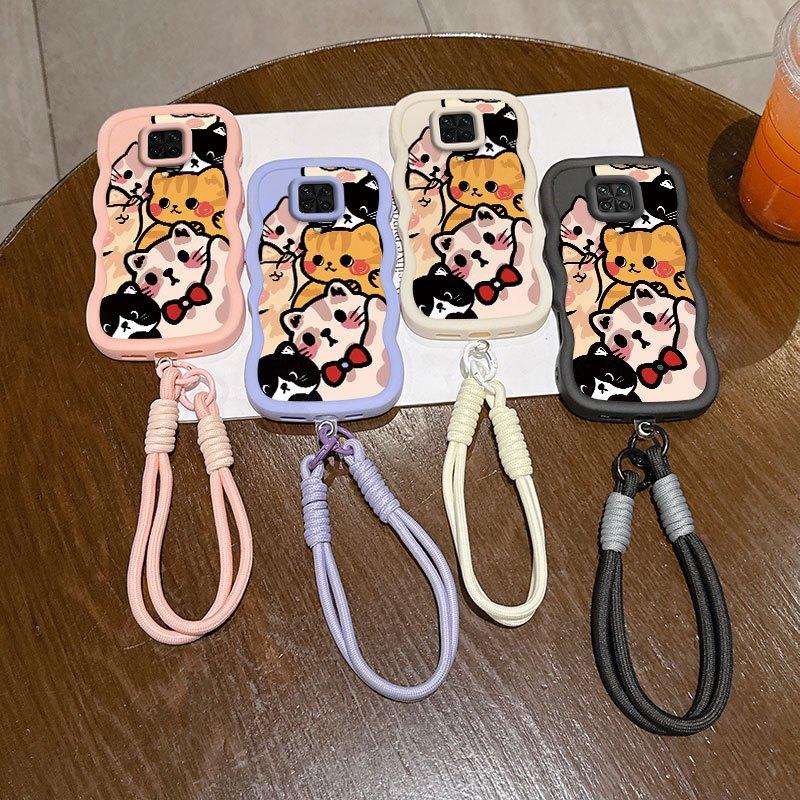 1 Piece Durable Note 9 Pro Max Flexible Cute kitten Case For Redmi Note 9 Pro Max Featuring Lightweight And Bracelet In Entertainment
