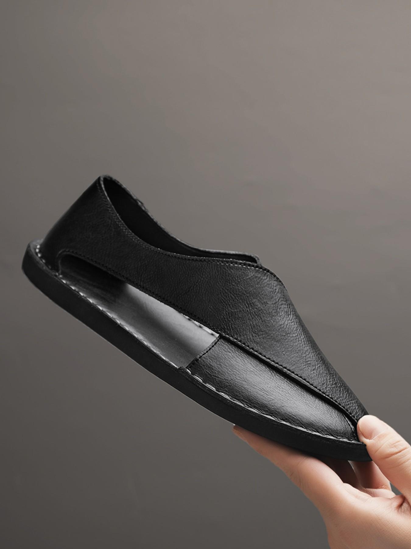 Men's Casual Sandals, Fashion Hollow Out Beach Shoes, Soft Sole, Handmade, Comfortable Footwear, Ideal for Daily Wear and Outdoor Activities