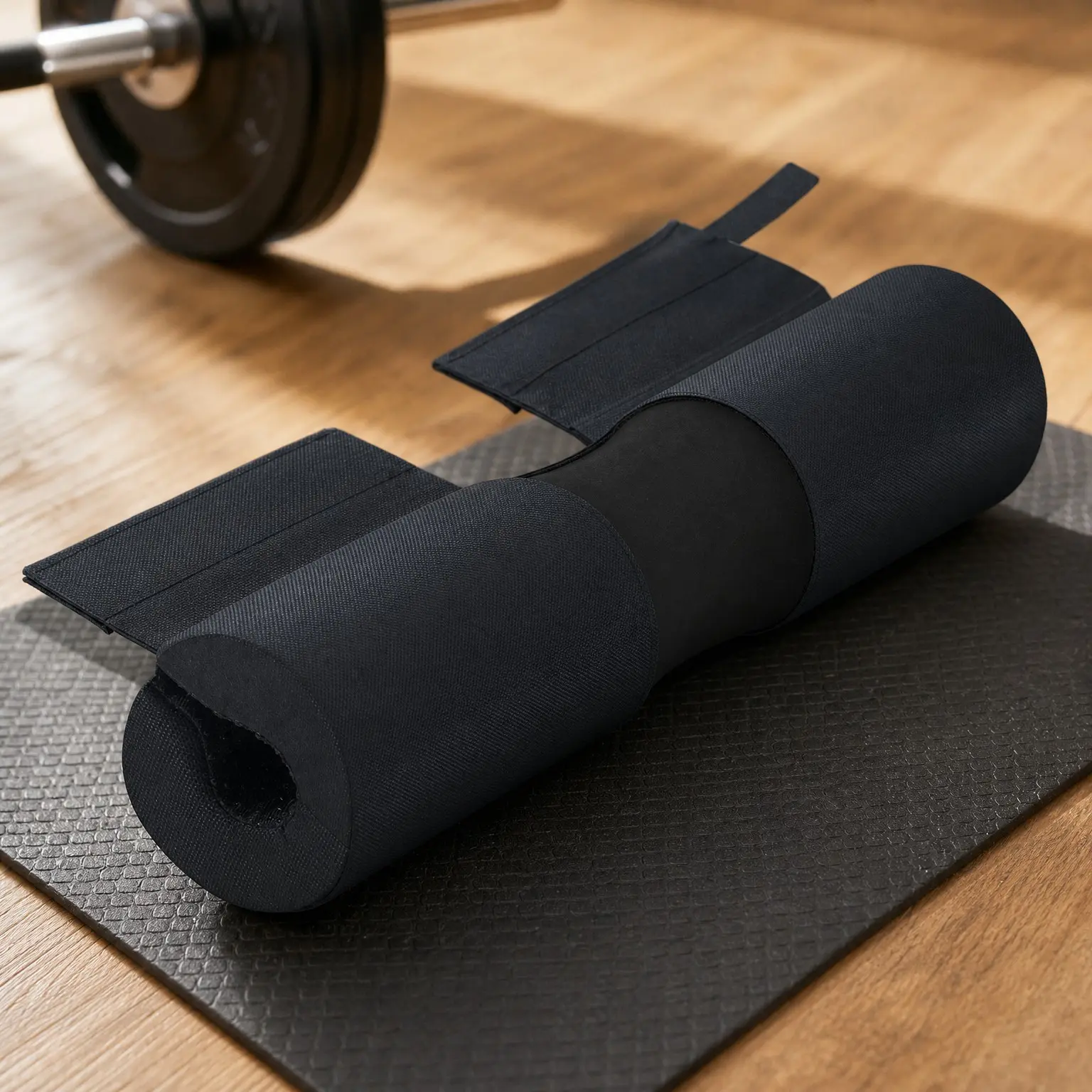 Barbell Squat Pad - Thick Anti-Slip Nylon Foam Cushion for Hip Thrusts, Bench Press, Lunges, Squats - Standard Bar Pad Provides Neck & Shoulder Support During TrainingGift