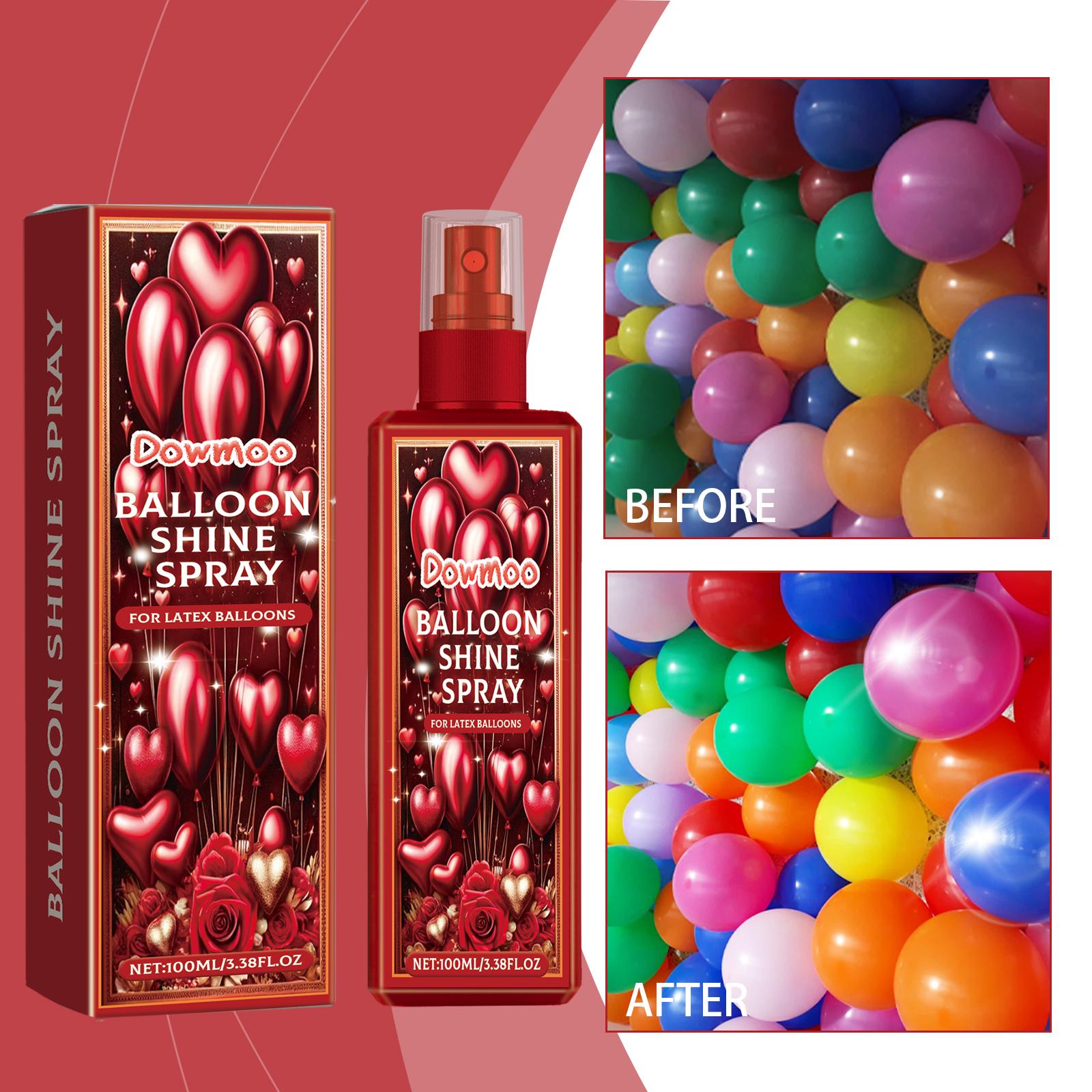 DOWMOO Balloon Shine Spray Long Lasting Gloss Enhancer for Party Decorations Highlight Finish Tinsel Effect Party Supplies Seasonal Celebration Accessories