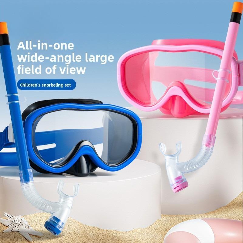 Kids’ Snorkel Set with Anti-Fog Goggles & Semi-Dry Tube | Big View, No Choking | 4–12 Years swim glass Swimming Accessories