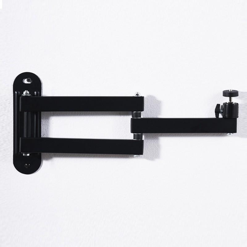 360° Adjustable Projector Wall Mount Folding Extendable Stand, TV Vcr Home Theater Bracket, Durable Iron Structure, Easy Installation