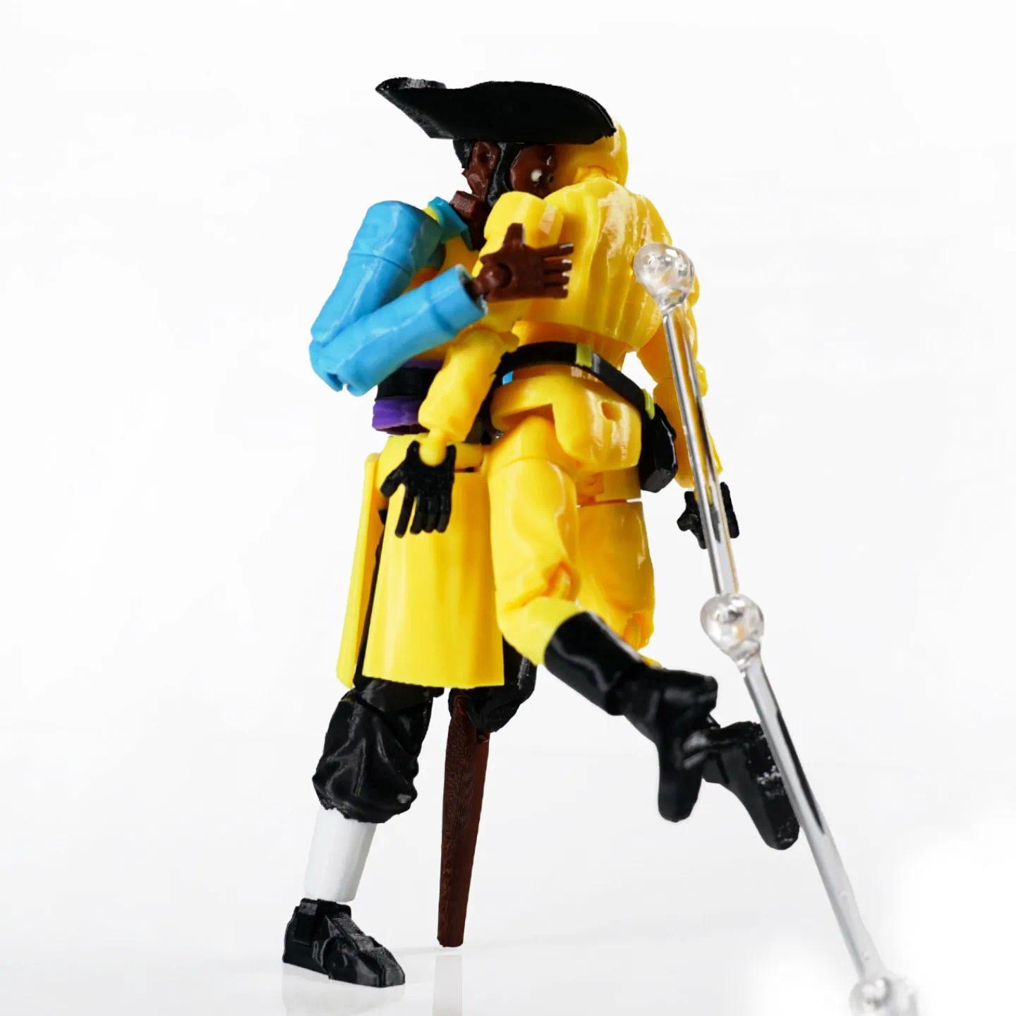 Super 3D 3D Printed Backrooms Pirate Clark Action Figure Backrooms Dummy13 T13 Multi-Jointed Action Figure Toys