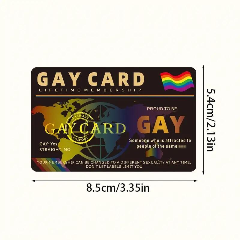 1 or 3 LGBTQ+ Pride Lifetime Membership Cards - Non-adhesive PVC gay ID-style membership cards, souvenirs for LGBTQ+ individuals and allies, birthday and community event gifts, rainbow heart design, high-gloss texture printing, funny and humorous style