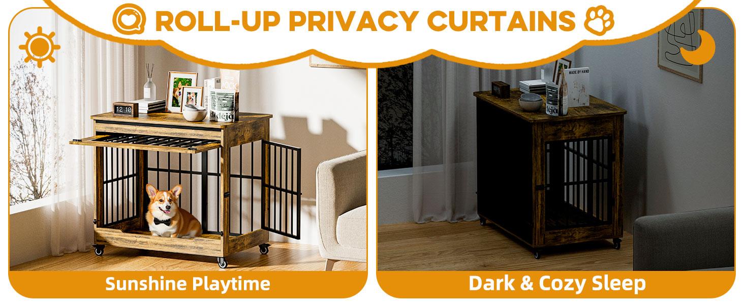 ZZWHOM Premium Solid Wood Dog Crate – Large Indoor Pet Kennel with Lockable Door, Multiple Sizes for Medium to Giant Breeds