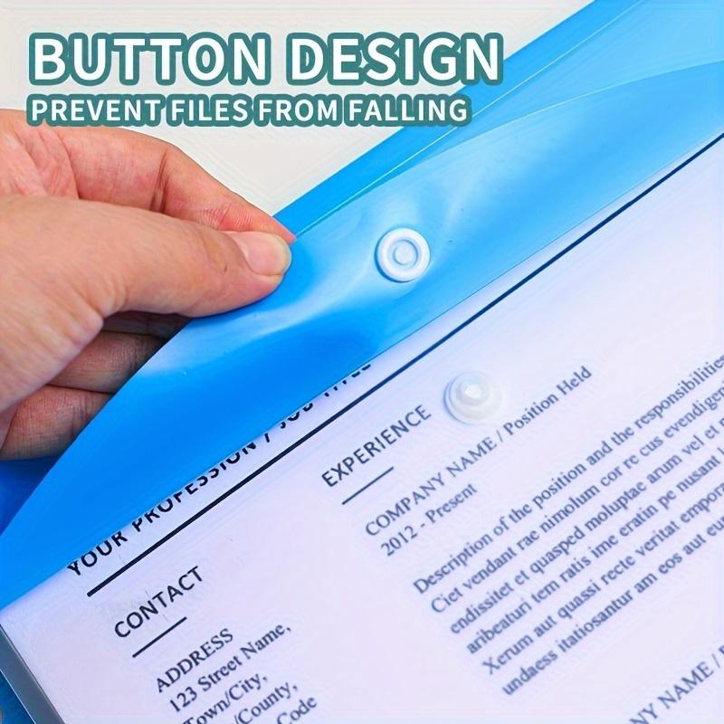 12 Pack A4 11 Ring Binder with Button Closure Durable PP Plastic Document Organizer Colorful for School Office Travel Home Office Study Supplies Modern Design Safe Closure Storage Binder