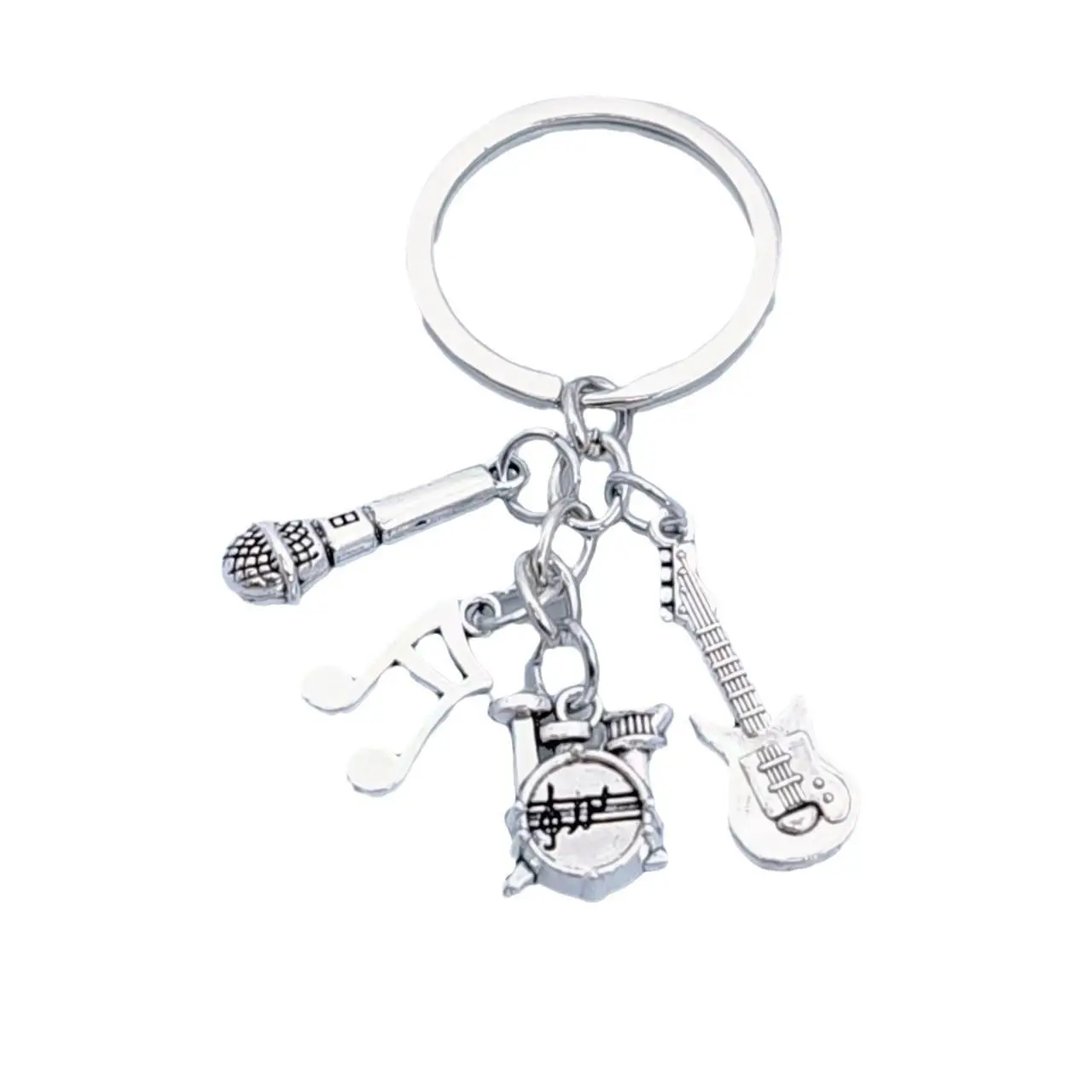 Mini Instrument Keychain Pendant Note Guitar Keyring Key Chain Car Drum Keychains Gift For Music Enthusiast Fan Gifts K5315