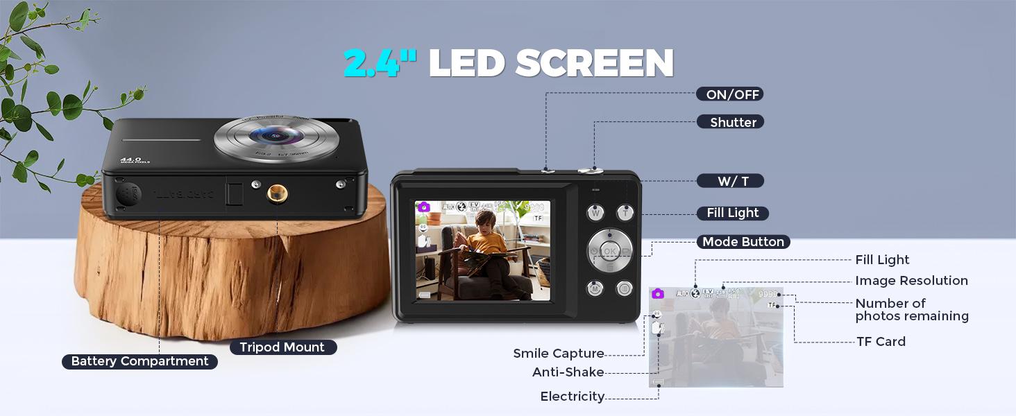 Digital Camera, FHD 1080P Camera, Digital Point and Shoot Camera with 16X Zoom Anti Shake,Suitable for teenagers and beginners,Holiday Gifts Handycam Pink,Holiday gifts, Christmas