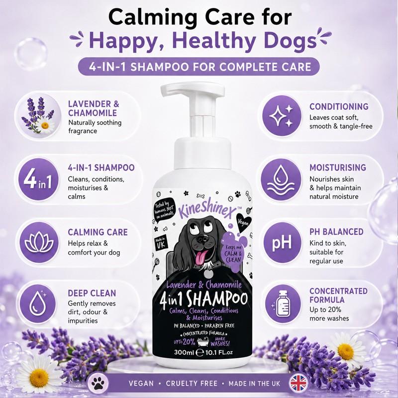 Kineshinex Pet Dog Cat Whitening Shampoo, Gentle Cleansing Formula, Safe for Dogs & Cats, Ideal for Daily Bath Time, Easy to Use