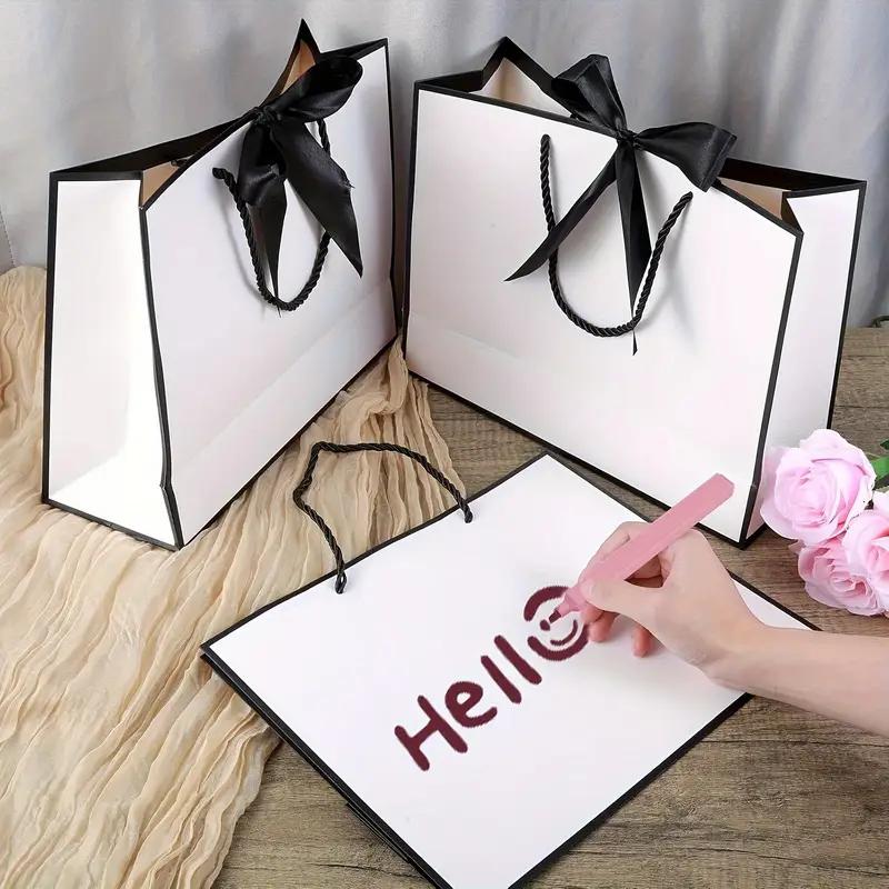 10-Pack Premium & Gift Bags, Satin Ribbon Bows, Multiple Sizes, Sturdy Handles, Perfect for Weddings, Birthdays, Parties