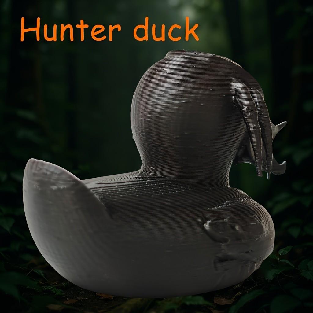Creative Hunter Duck Figurine, Unique Design for Personalized Space Atmosphere, Ideal for Desktop Bookshelf, Office Desk, Living Room