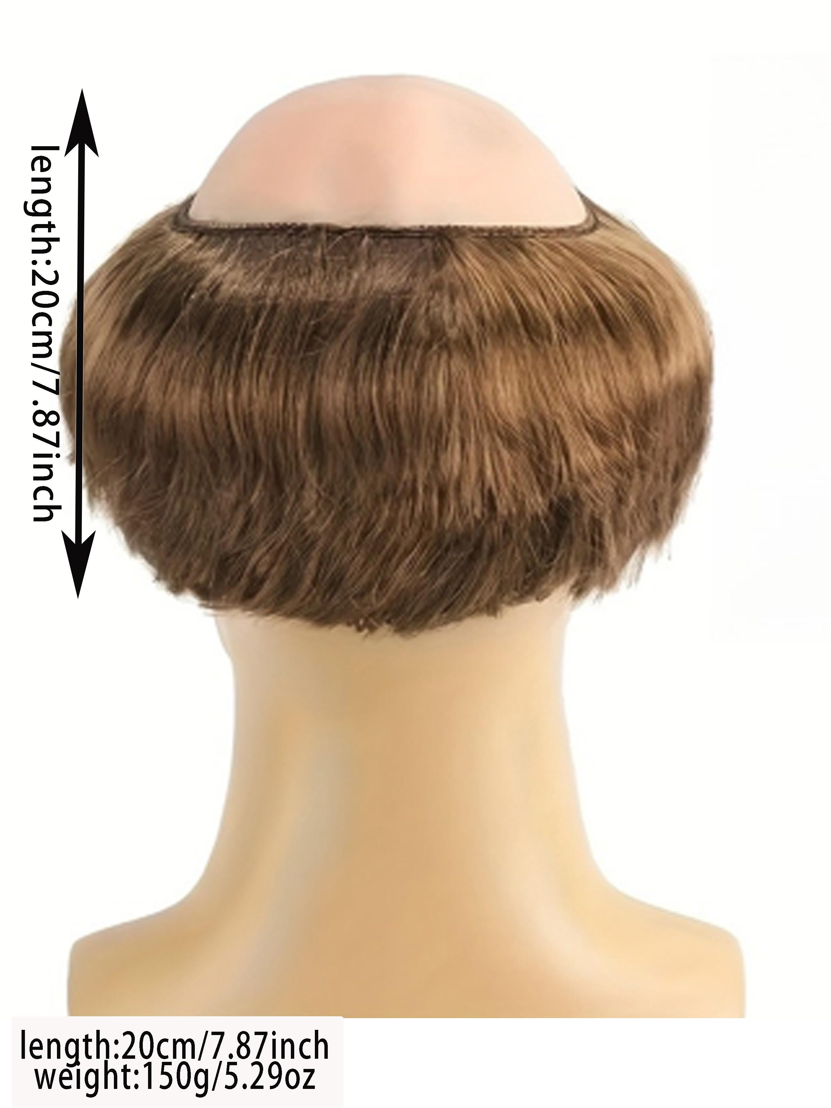 Bald Head Wig Monk Wig Bald Hat Monastic Costume Wig for Halloween, Perfect for Role-Playing and Festive