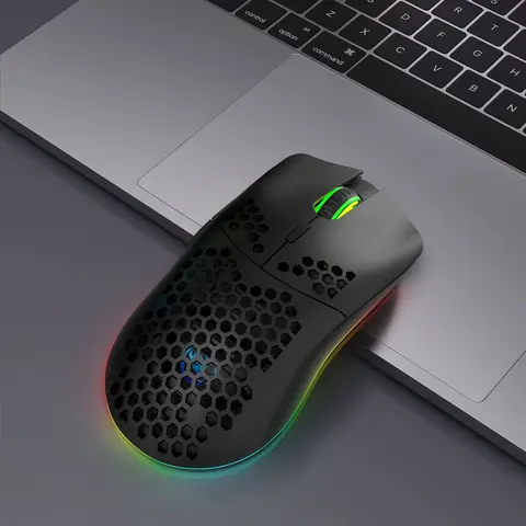 Fall HXSJ New RGB Wireless 2.4G Gaming Mouse, Rechargeable RGB Light Optical Mouse, Plug and Play Ergonomic Mouse for Desktop Notebook PC Home Office, Tech Gadgets, Gaming Mouse, Gaming Accessory, Gaming Pc Accessories, Gaming Peripherals