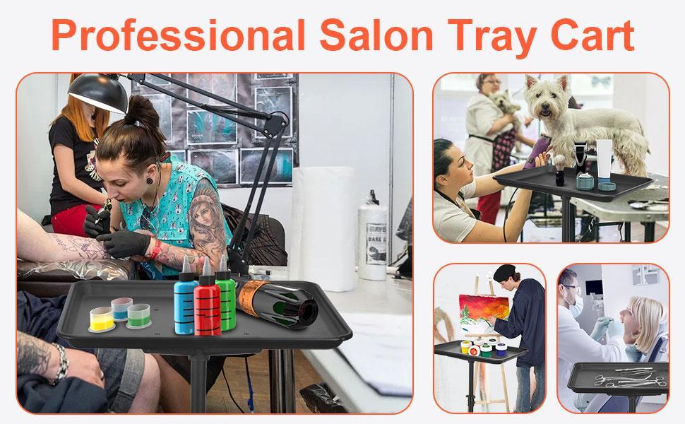 Salon Tray Cart Salon Rolling Tray, Tattoo Tray with Wheels Adjustable Height, Service Storage Tray Trolley for Beauty Clinic Spa Salon Tray Cart Salon Rolling Tray, Tattoo Tray with Wheels Adjustable Height, Service Storage Tray Trolley for Beauty Clinic Spa