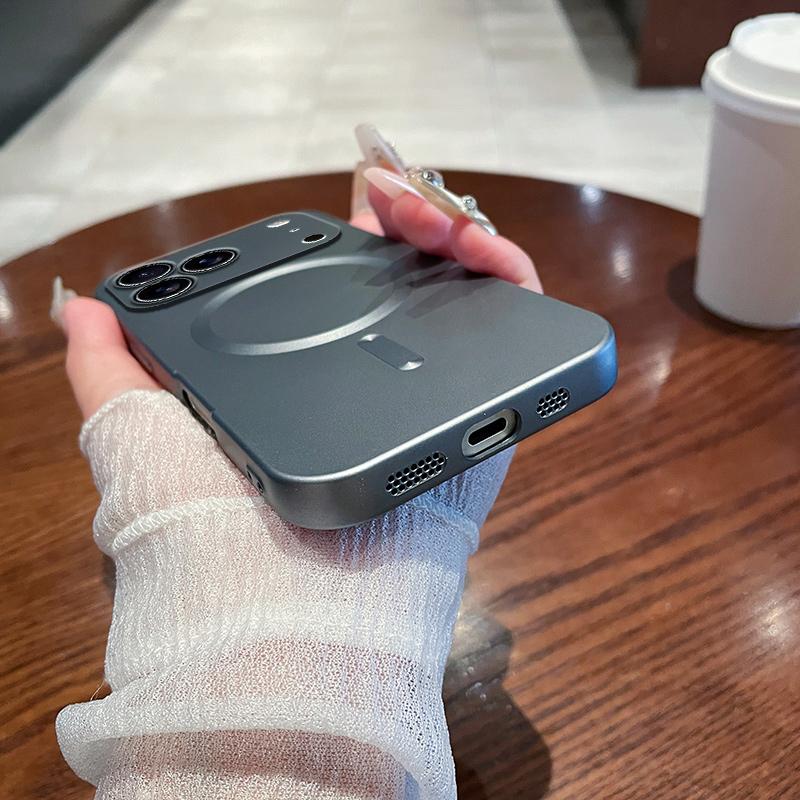 Magnetic Case For iPhone 17 Air 17 16 15 14 13 12 11 Pro Max, Slim Soft Silicone Protective Case with Full Camera Protector, Compatible with MagSafe, Shockproof Protection Cover for Women Men