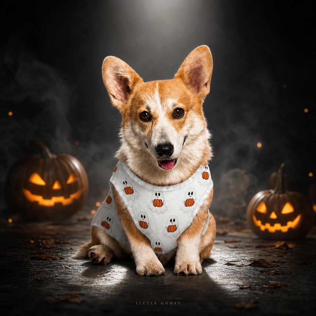 Halloween dog clothes, cool touch pet T-shirt, lightweight breathable puppy vest, festive apparel with a cooling sensation, soft, washable and durable pet outfit for medium and large dogs.