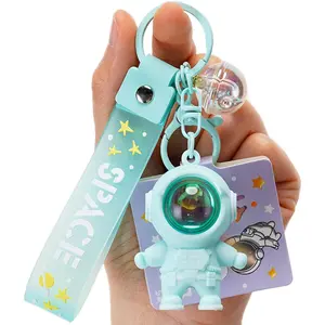 Astronaut Keychain, Cute Kawaii Anime Cool Keychains for Backpacks, Space Keychains with Sunset Light for Women Men