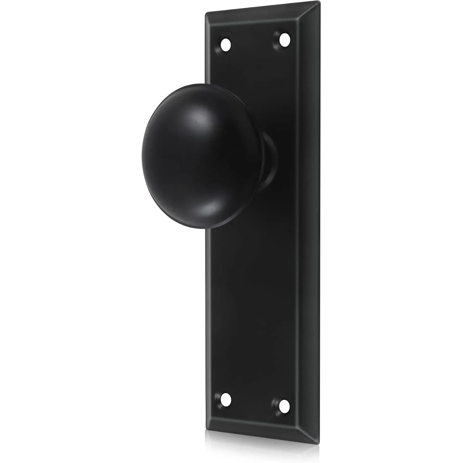 Dummy Door Knob Interior, Inactive Door Knobs for Closet, Antique Bifold Door Knobs , Single-Side Dummy Old Style Door Handle, Matte Black, 2 Pack