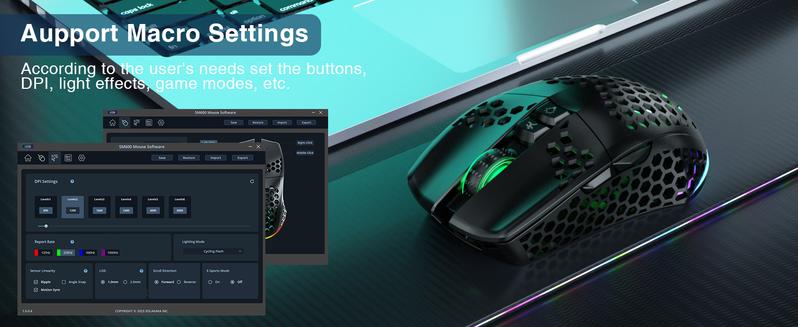 Aula X Solakaka SM600 Wireless RGB Esports Gaming Mouse,Tri-Mode Connection 2.4G/BT5.0/USB, Rechargeable Battery Customizable Dpi Adjustable Multiplatform Compatibility Ergonomic Mouse,Office Desktop Laptop PC Accessories  TikTokShopfalldealsforyou