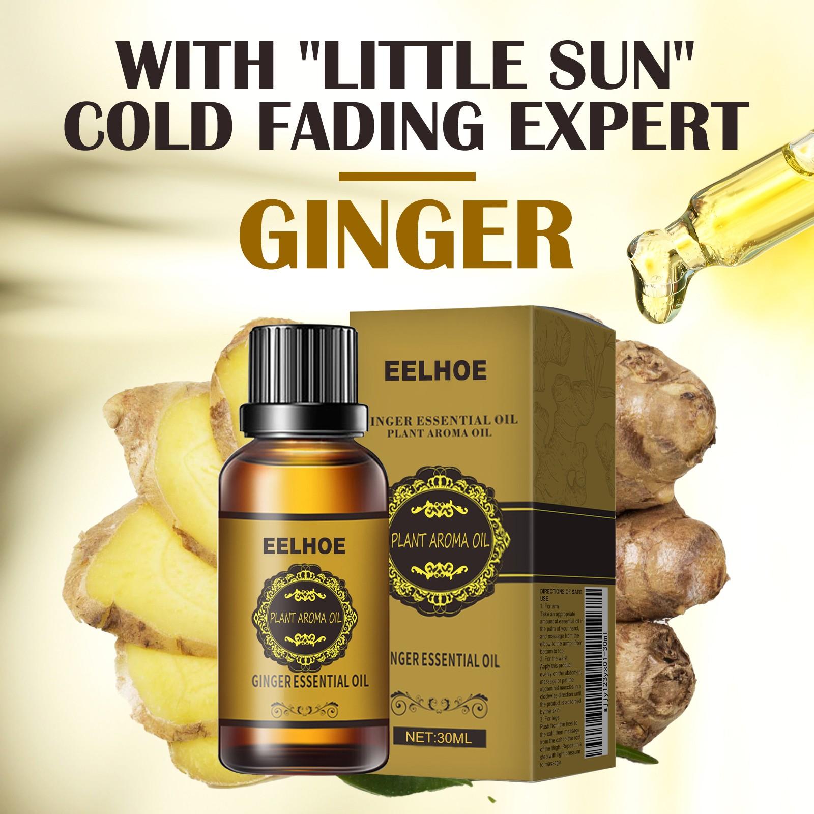 Ginger Essential Oil Set of 2, Firming Skin, Enhance Body Shape, Gentle Hydrating, Nourishing Daily Body Massage Oil
