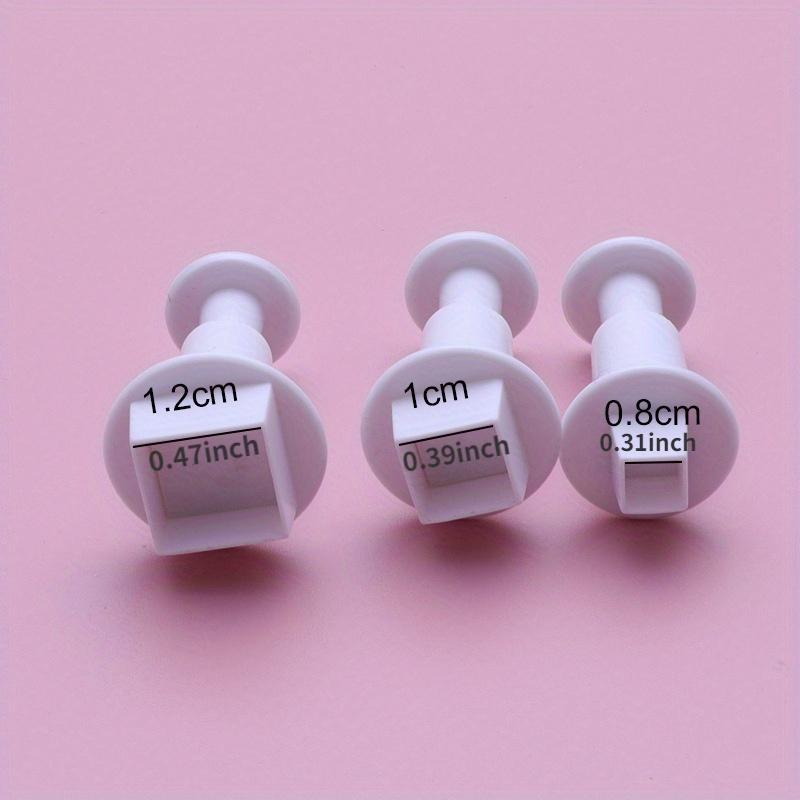 3Pcs Geometry Cookie Cutter Plastic Square Sugarcraft Decor Fondant Cutter Circle Star Cookie Mold Icing Sugar Baking Tools