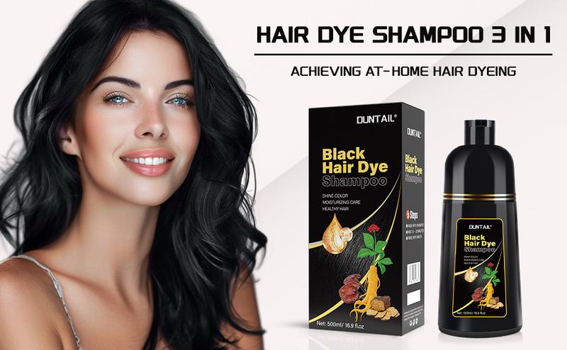 DUNTAIL 3 in 1 Hair Dye Shampoo,Hair Color Shampoo with Herbal Ingredients,Contains Ginseng Extract,Natural Haircoloring,Plant Haircare, black hairdye DUNTAIL 3 in 1 Hair Dye Shampoo,Hair Color Shampoo with Herbal Ingredients,Contains Ginseng Extract,Natural Haircoloring,Plant Haircare, black hairdye