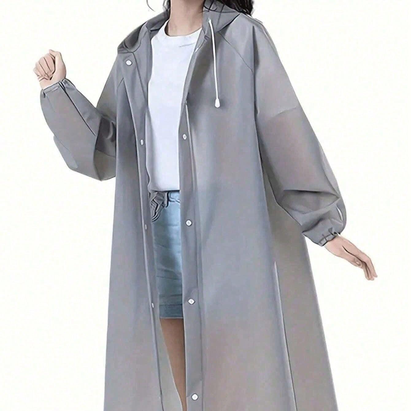 1 Pack Unisex Raincoat, Thick Waterproof Hooded Raincoat, Windproof, Quick-Dry, Breathable, Ideal for Cycling, Hiking, Outdoor Adventures