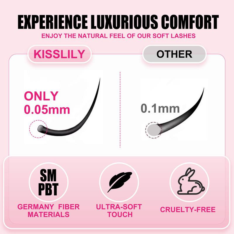 Plume | Kisslily Brown Lashes Natural Lash Clusters With Invisible Band DIY Lash Extension Kit Eyelash Kit with Bond and Seal 8-16mm C Curl Beginner Friendly Individual Lashes Waterproof Long lasting Makeup For Girl Cosmetic #TikTokShopBacktoSchool