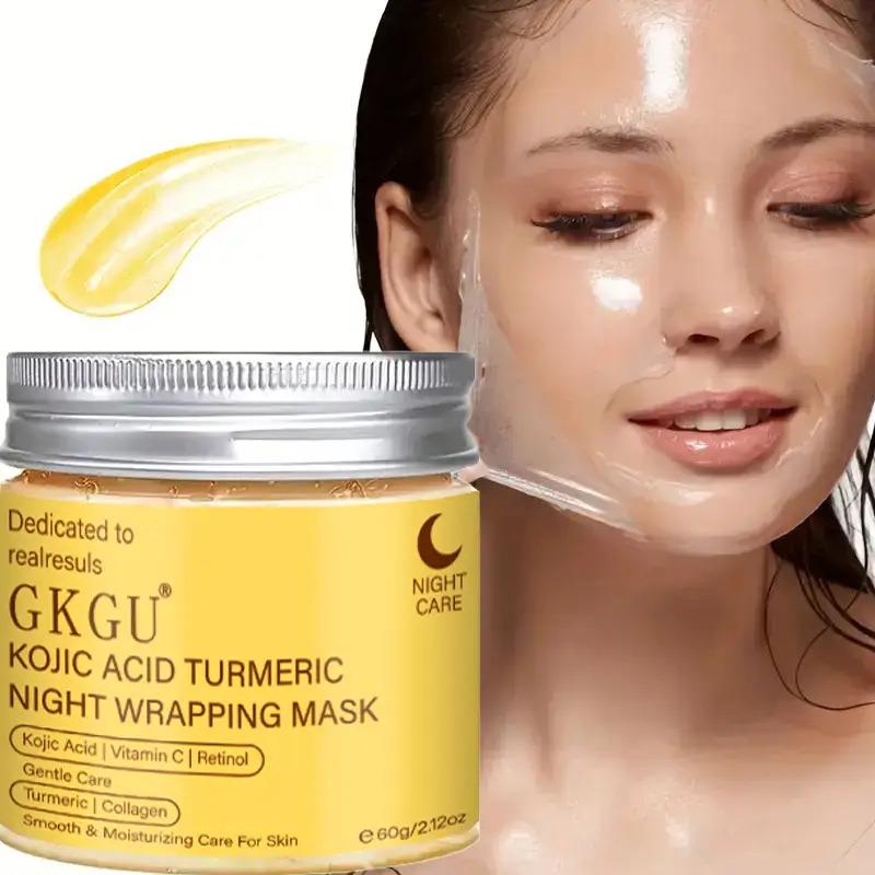 GKGU Collagen & Biotin Facial Mask - Hypoallergenic, Moisturizing & Antioxidant Rich, for All Light Beige Types, Daily & Night Use, Smooth Texture, Non-Greasy Formula, Skincare, Skincare Routine, Moisturizer