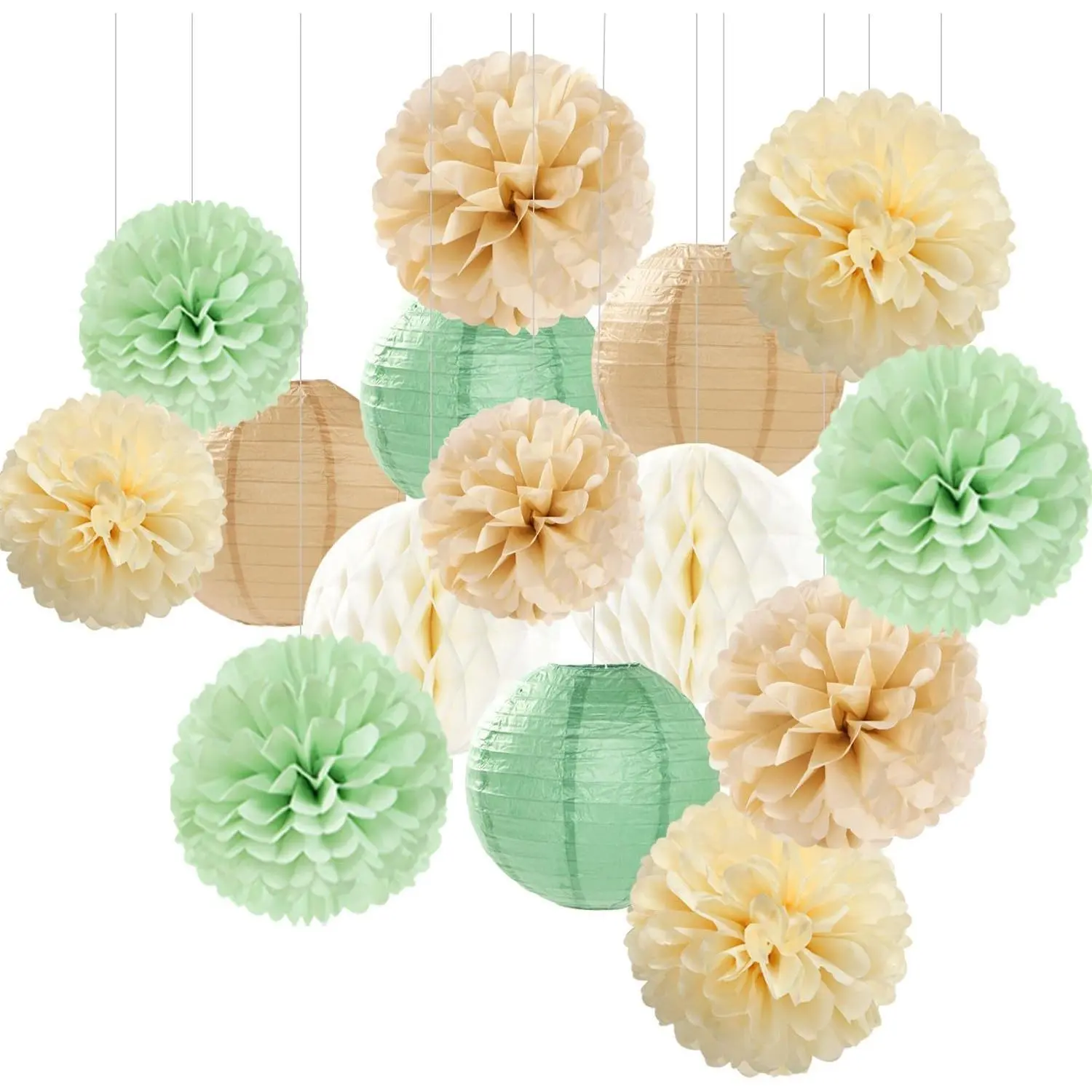 Beige Champagne Light Green