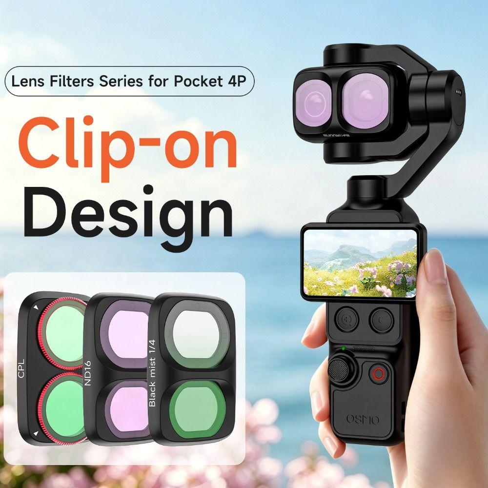2026 New Arrival Optical Glass Lens Filters ND8/16/32/64 1/4 Black Mist Filters Kit  MCUV/CPL Lens Protector for DJI Osmo Pocket 4P Gimbal Camera Accessories