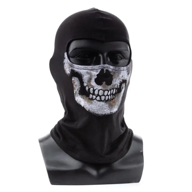 Game COD Ghost Skull Cosplay Scary Face War Skeleton Ride Outdoor Headwear Windproof Mask Motorcycle Bicycle Ski Skull Balaclava