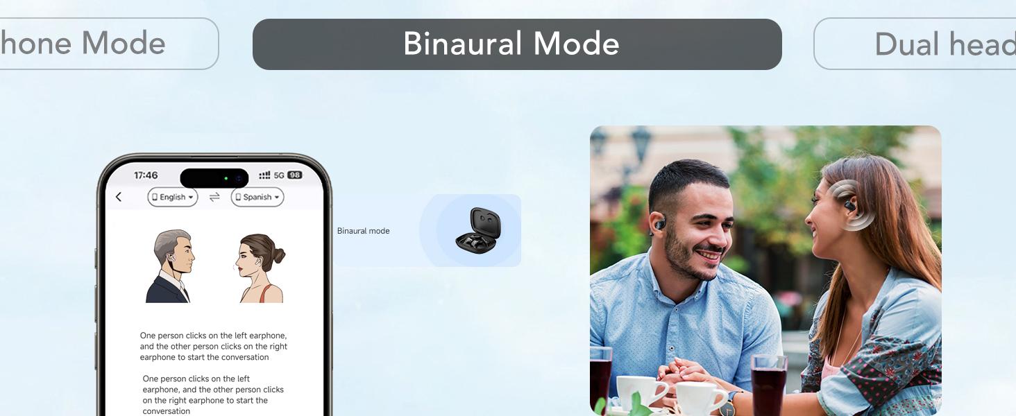 ERAZER XF23 AI translation earphones OWS earbuds, UVC ultraviolet disinfection, touch screen earphones, wireless Bluetooth earphones, HIFI stereo earphones for gaming, travel and sports, built-in microphone