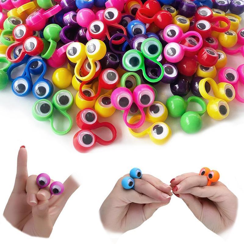 Sweet Cartoon Plastic Kids Rings - Strawberry/Princess/Vegetable/Fruit/Eyes Creative Assorted Designs Best Children's Day Gift