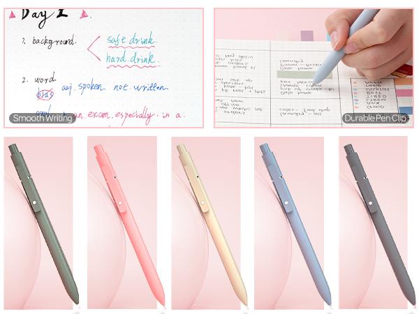 Nicpro 55 Pack Aesthetic School Supplies, Bible Study Supplies with Cute Pen Case, 12 Pastel Highlighters, 11 Color & Black Ink Gel Pens, 6 Mechanical Pencils, Bible Study Kit for Women Girls Stationery