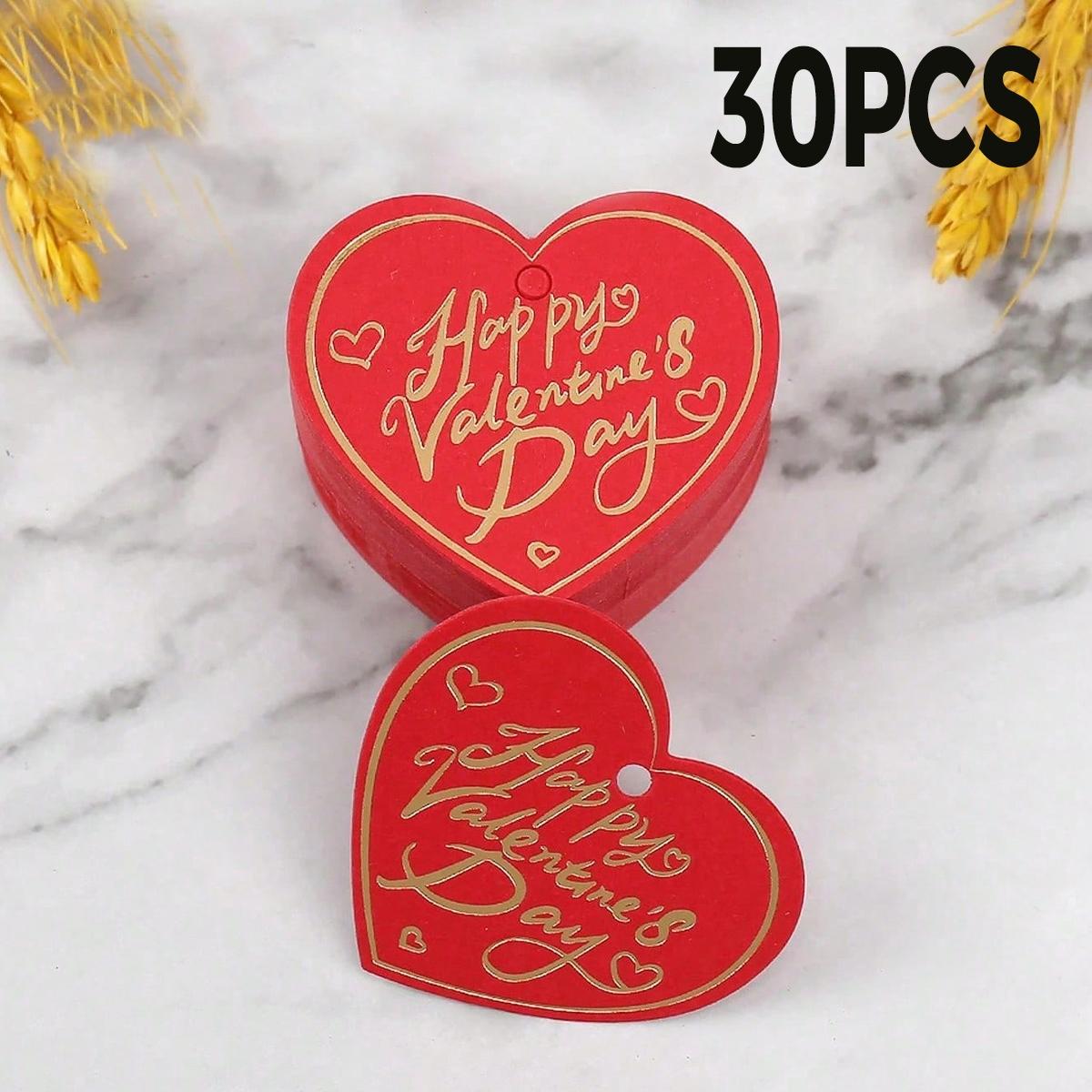 Valentine's Day Gift Tags, Letters, Heart Shaped Paper Labels, Party Decor, Holiday Gifts, Special Occasions