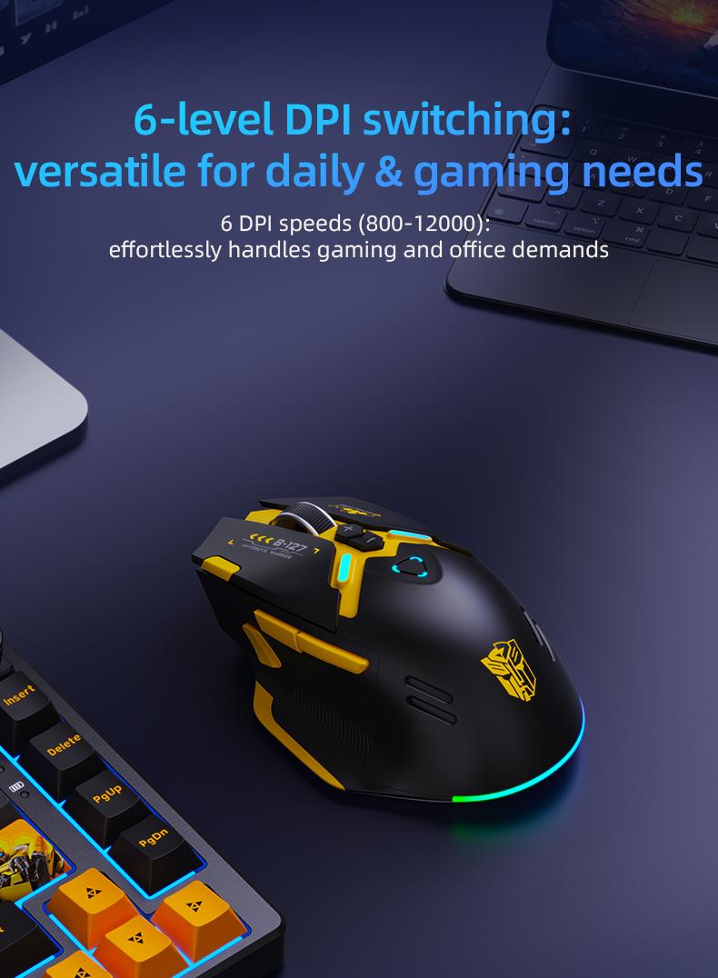 Transformers TF-GM01 wireless Bluetooth wired gaming mouse three-mode e-sports ergonomic macro rgb eating chicken lol/csgo desktop notebook universal unlimited Tactile