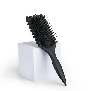 Jump Curl Styling Massage Comb, Household Large Wave Boar Bristle Hair Brush, Curling Brush, Anti-Static Frizz Control, Unisex Party Date Hairstyle Essential, Hair Styling Combs