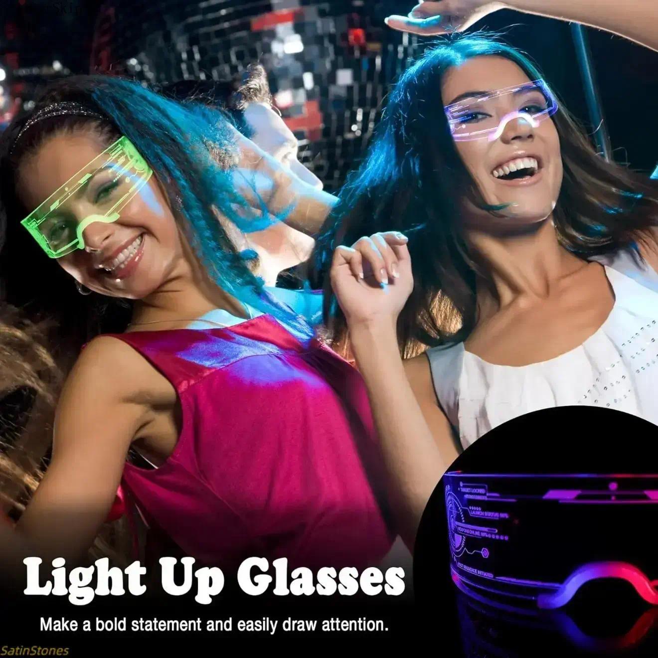 2026 LED Light-Up Sports Eyewear Accessories - Neon Glow Sunglasses, Comfortable Lightweight 1-Size, Futuristic Rave Cosplay Shades, Festival Gift for Adults, Club & Halloween 2026 LED Light-Up Sports Eyewear Accessories - Neon Glow Sunglasses, Comfortable Lightweight 1-Size, Futuristic Rave Cosplay Shades, Festival Gift for Adults, Club & Halloween
