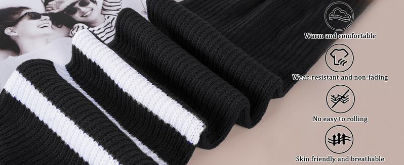 Plus Size Womens Thigh High Socks for Thick Thighs- Extra Long Striped Thick Over the Knee Socks- Leg Warmer Boot Socks thigh high socks plus size thigh socks