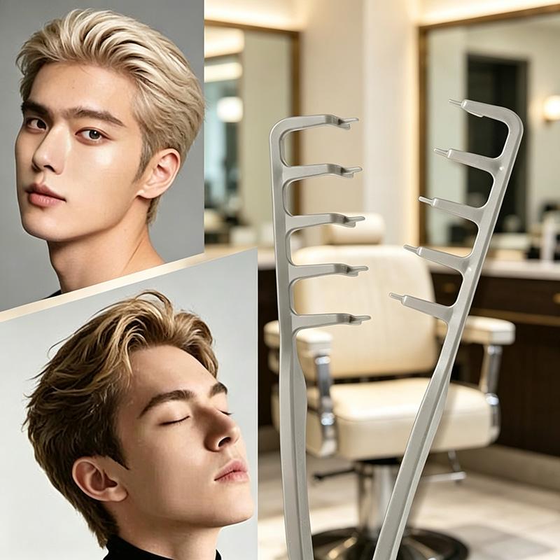 2pcs Men's & Unisex Salon-Grade Hairdressing Set - Styling Tools for Volumizing Top Knots, Slicked Back Pompadours, Pre-Styling Spikes - Portable Compact for Daily Use, Travel, All Hair Types