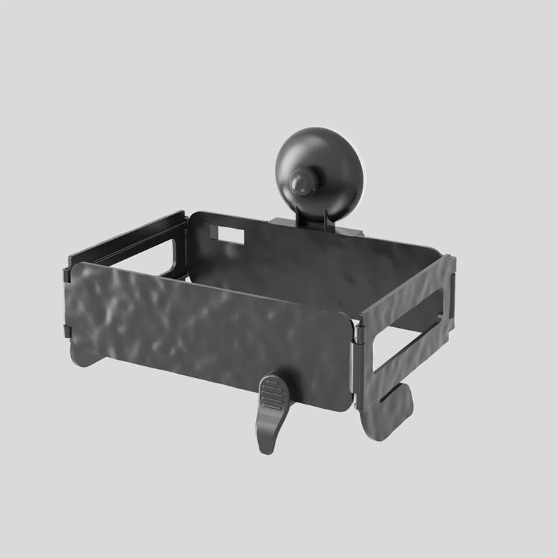 Foldable Trash Can with Suction Cup, Home Cabinet Plastic Bag Holder, Kitchen & Bathroom Storage Rack, Garbage Bag Stand Organiser