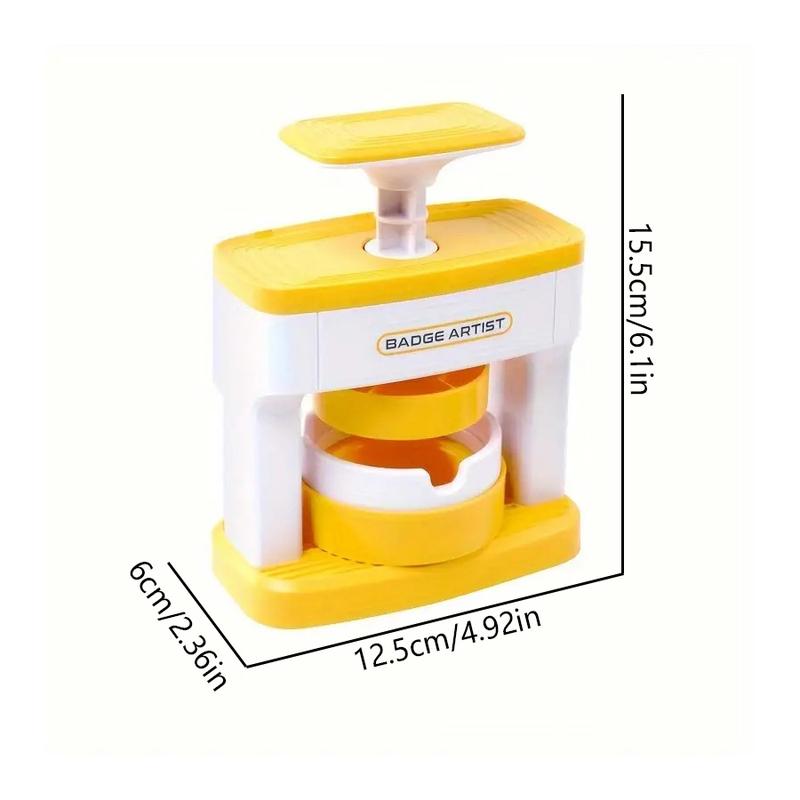 DIY Badge Making Machine, 1 Set Badge Making Kit with Cute Cartoon Patterns, Manual Badge Maker for DIY Button Pins, Badge Decoration